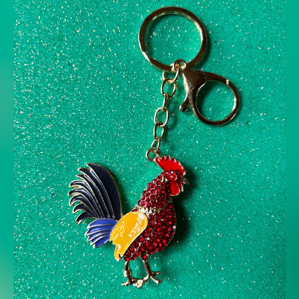 Colorful Rooster Keychain